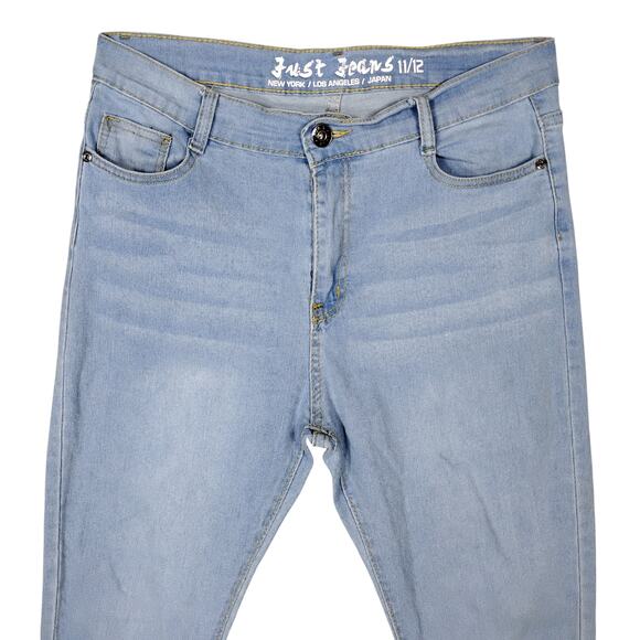 Just Jeans Light Blue Stretchy Skinny Jeans Size 11/12 High Rise Cotton Blend - Picture 2 of 8